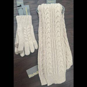 Style & Co Scarf and Glove Set
